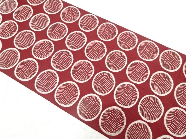 Woven bag obi with wave pattern in a circle